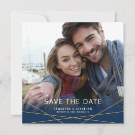 Geometrische Linien | Square Foto Save the Date