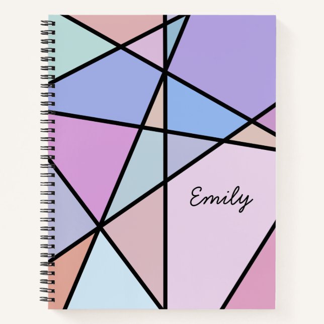 Geometrische Linien und Formen Notizbuch (Vorderseite)