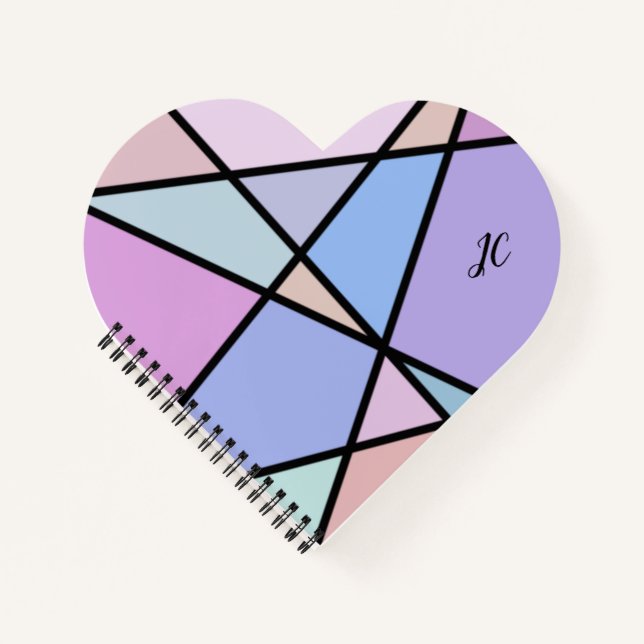 Geometrische Linien und Formen Notizbuch (Vorderseite)