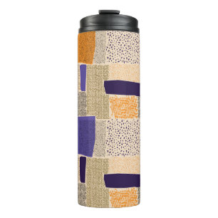 Geometrische Linienformen mit Segmenten. Abstrakte Thermosbecher