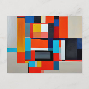 Geometrische Malerei Abstrakte Kunst Postkarte