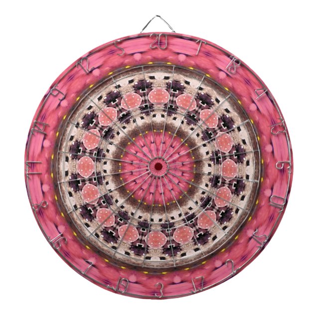 Geometrische Mandala-Entwurfs-Dartscheibe Dartscheibe (vorne)