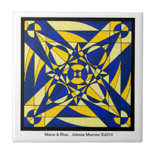 Geometrische Mandala-Fliese Fliese