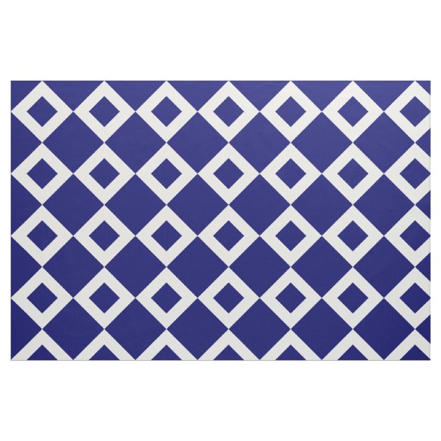 Geometrische Marine und weißes Stoff (Fat Quarter (45,7 x 55,9 cm))