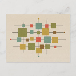 Geometrische MCM-Quadrate - Multi Postkarte