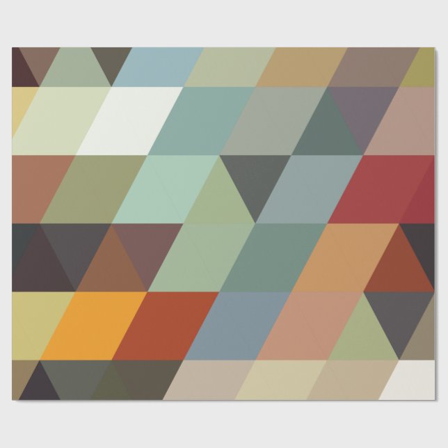 Geometrische Mehrfarbendreiecke der Muster-| Geschenkpapier (Flach)