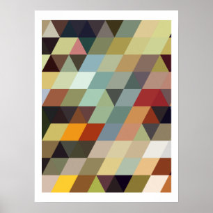Geometrische Mehrfarbendreiecke der Muster- Poster