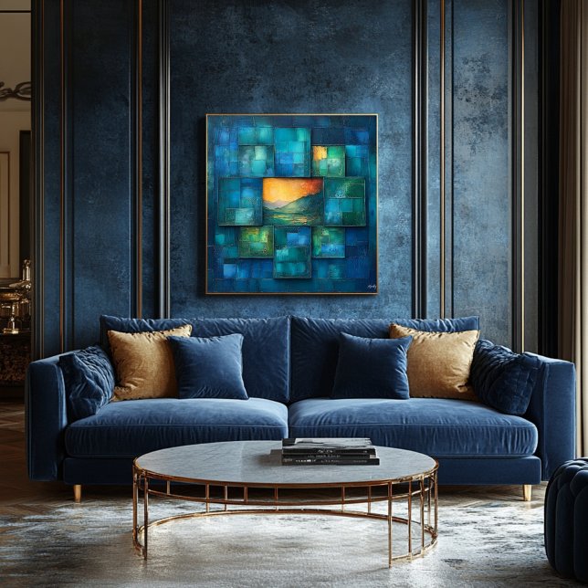 Geometrische mehrschichtige Kunst - dynamische Lan Poster (Von Creator hochgeladen)