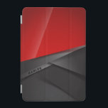 Geometrische Metallkonstruktionen, schwarz und rot iPad Mini Hülle<br><div class="desc">Modernes geometrisches Metalldesign,  Rot und Schwarz Hintergrund mit optionalem Monogramm.</div>