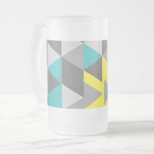 Geometrische minimalistische Muster FARBE DES JAHR Mattglas Bierglas