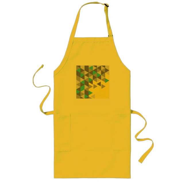 Geometrische minimalistische Musterfarbe Lange Schürze (Vorne)