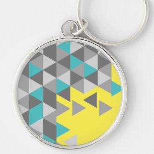 Geometrische minimalistische Musterfarbe Schlüsselanhänger
