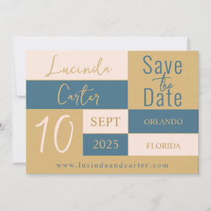 Geometrische minimalistische Save the Date-Karte Einladung