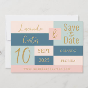 Geometrische minimalistische Save the Date-Karte Einladung