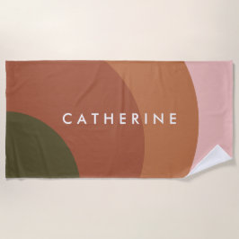 Geometrische Minimalistische Töne der modernen Cir Strandtuch