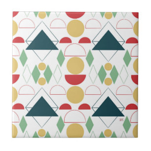 Geometrische Mod aus der Mitte des Jahrhunderts -  Fliese