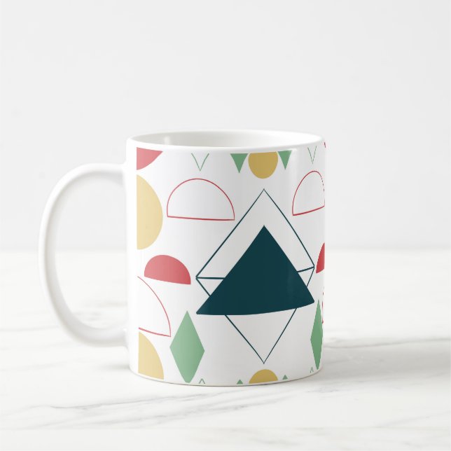 Geometrische Mod des Mitteljahrs Kaffeetasse (Links)