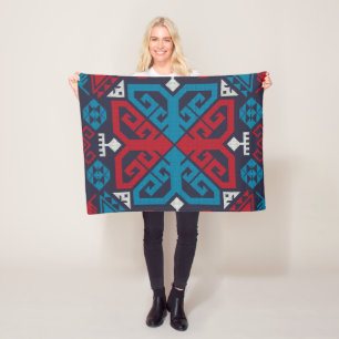 Geometrische Mode klassisch niedlich-trendy bunt Fleecedecke
