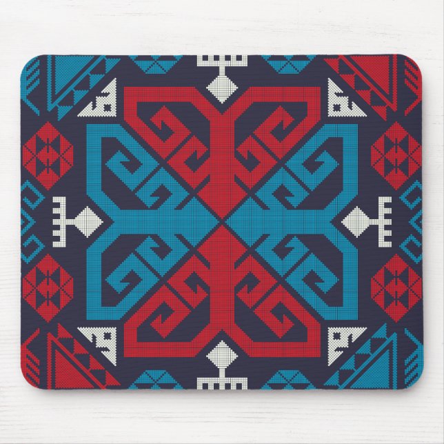 Geometrische Mode klassisch niedlich-trendy bunt Mousepad (Vorne)