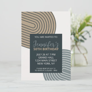Geometrische moderne Einladung zum Geburtstag