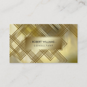 Geometrische moderne Gold-Imitat Wasserfarbe Glitz Visitenkarte