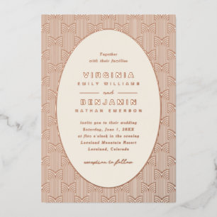 Geometrische moderne Hochzeit Folieneinladung