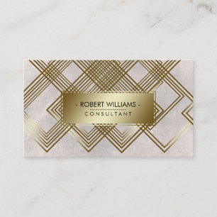 Geometrische moderne Imitate Cream Sandal Glitzer Visitenkarte