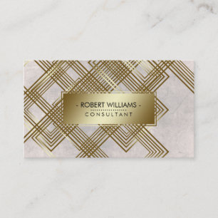 Geometrische moderne Imitate Cream Sandal Glitzer Visitenkarte