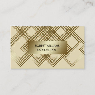 Geometrische moderne Imitate Cream Sandal Glitzer Visitenkarte