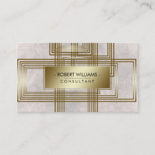 Geometrische moderne Imitate Cream Sandal Glitzer Visitenkarte