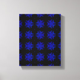 Geometrische moderne Kunst, Blue Star, Geschenkide Leinwanddruck