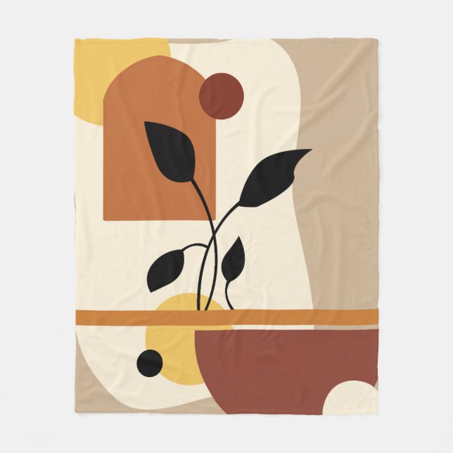 Geometrische moderne Kunst Fleecedecke (Vorderseite)