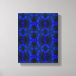 Geometrische moderne Kunst, Geschenk Blaue Schwarz Leinwanddruck