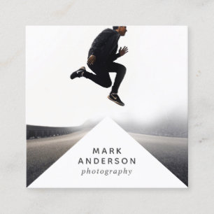 Geometrische   moderne minimale Dreieck-Fotografie Quadratische Visitenkarte