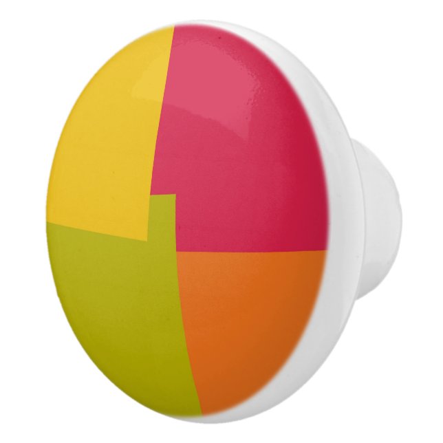 Geometrische moderne Retro-Farben #2 Keramikknauf (Rechts)
