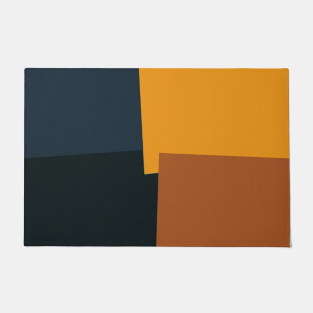 Geometrische moderne Retro-Farben #9 Fußmatte (Vorderseite)