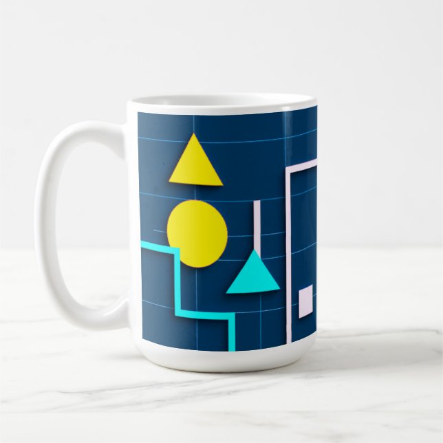 Geometrische moderne Technik Kaffeetasse (Links)
