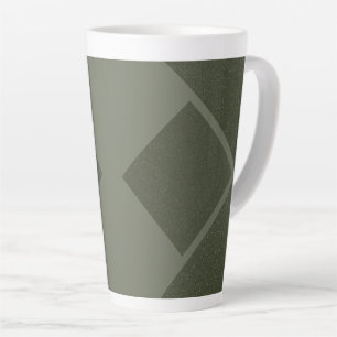 Geometrische Moosgrüne Latte-Tasse Milchtasse