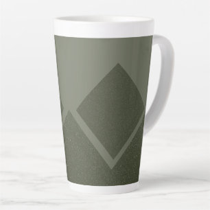 Geometrische Moosgrüne Latte-Tasse Milchtasse