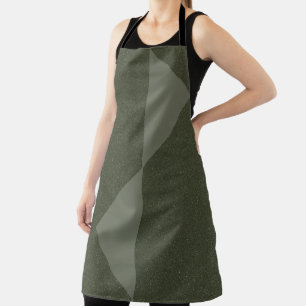Geometrische Moss-grüne Schürze mit Speckle