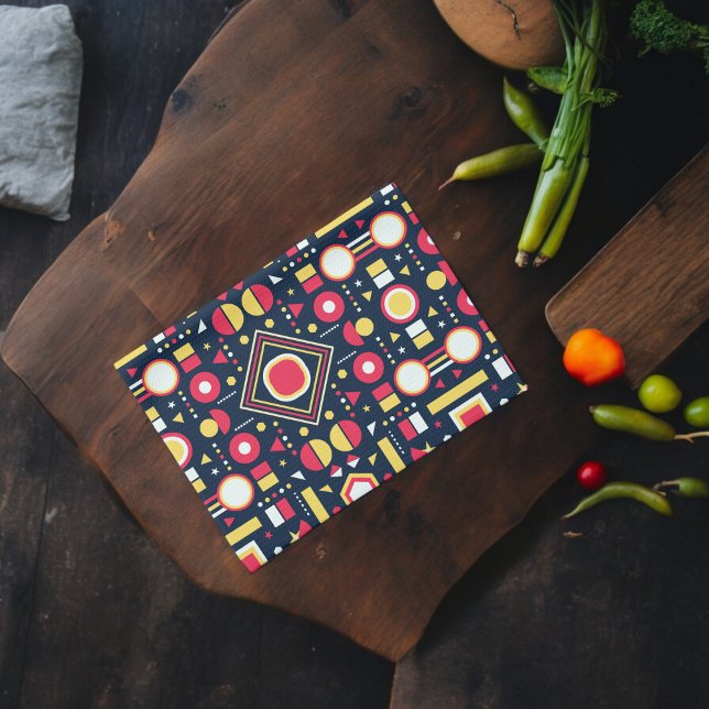 Geometrische Multicolorformen Geschirrtuch (Kitchen Towel)