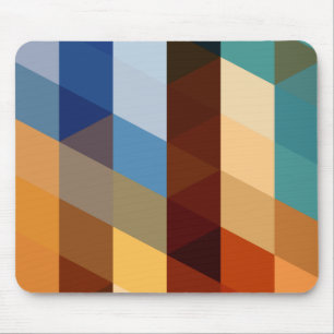 Geometrische Muster   blaue und orange Dreiecke Mousepad