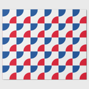 Geometrische Muster Camouflage Red Blue White Cool Geschenkpapier