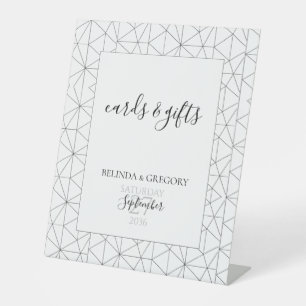 Geometrische Muster Hochzeitkarten und Geschenke Sockelschild
