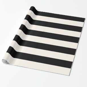 Geometrische Muster-Schwarzweiss-Streifen Geschenkpapier