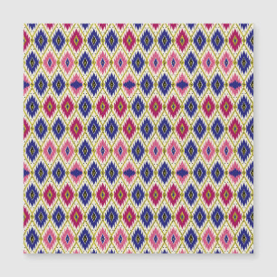Geometrische Muster: Traditionelle Textile Illustr Magnetkarte