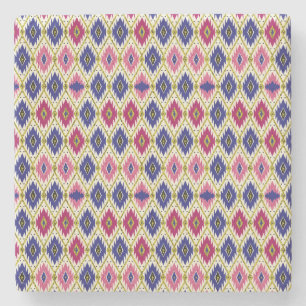 Geometrische Muster: Traditionelle Textile Illustr Steinuntersetzer