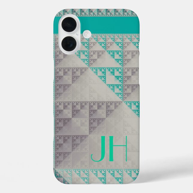 Geometrische Muster und benutzerdefinierte Monogra Case-Mate iPhone Hülle (Rückseite)