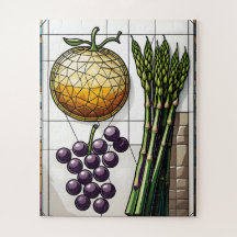 Geometrische Nahrungsmittel-Gitter-Buntglas-Illust