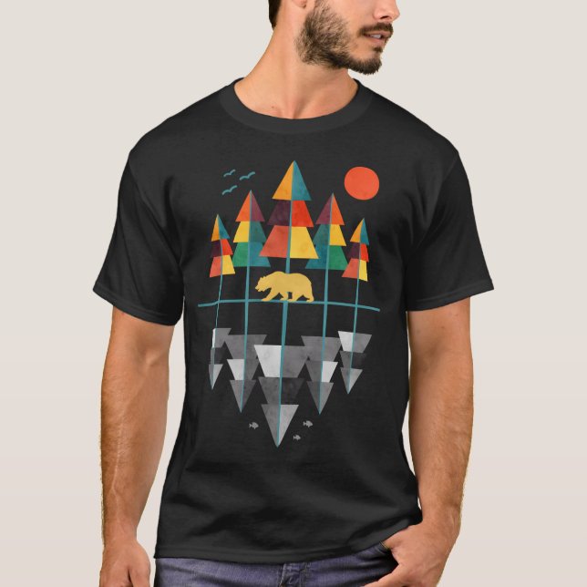 Geometrische Natur T-Shirt (Vorderseite)